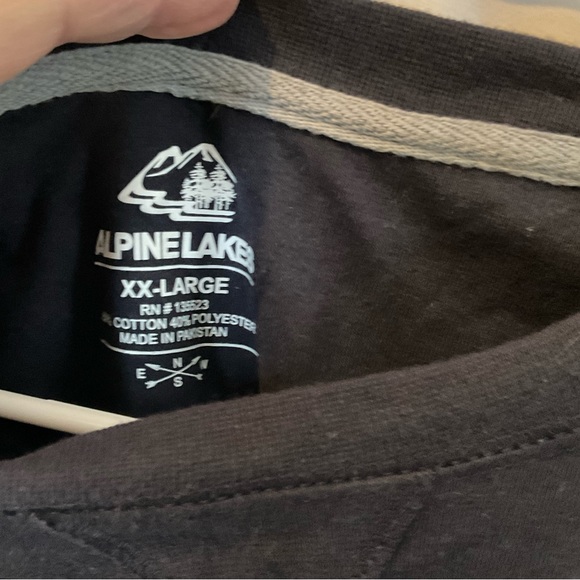 Alpine Lakes Men’s Plus Size 2XL long sleeve navy blue shirt NWTO - Picture 7 of 11